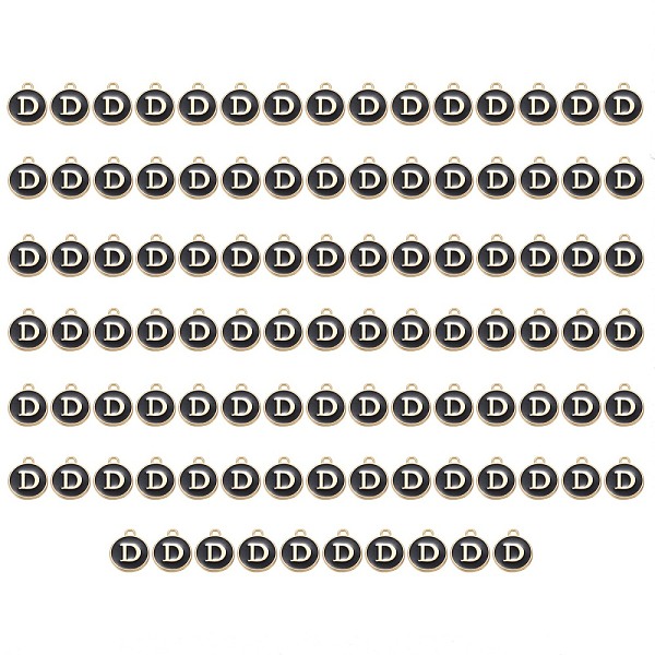PandaHall Golden Plated Enamel Alloy Charms, Enamelled Sequins, Flat Round, Black, Letter.D, 14x12x2mm, Hole: 1.5mm, 100pcs/Box Alloy+Enamel...
PandaHall Golden Plated Enamel Alloy Charms, Enamelled Sequins, Flat Round, Black, Letter.D, 14x12x2mm, Hole: 1.5mm, 100pcs/Box Alloy+Enamel...