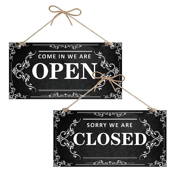 PandaHall CREATCABIN Open Closed Sign Business Double Sided Sign Waterproof Wood Hanging Plaque Wall Art for Business Door Walls Window Shop..., Black
PandaHall CREATCABIN Open Closed Sign Business Double Sided Sign Waterproof Wood Hanging Plaque Wall Art for Business Door Walls Window Shop..., Black