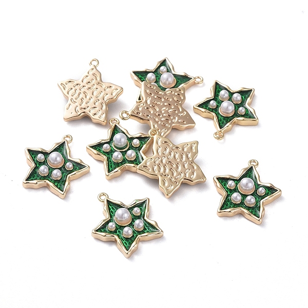 PandaHall Brass Enamel Pendants, with Acrylic Pearl, Star, Real 18K Gold Plated, Green, 15.5x14.4x3.8mm, Hole: 1mm Brass+Enamel Star Green
PandaHall Brass Enamel Pendants, with Acrylic Pearl, Star, Real 18K Gold Plated, Green, 15.5x14.4x3.8mm, Hole: 1mm Brass+Enamel Star Green