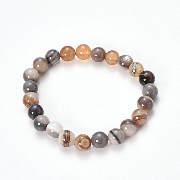 PandaHall Natural Striped Agate/Banded Agate Beaded Stretch Bracelets, Dyed, Round, Gray, 2-1/8 inch(55mm) Natural Agate Gray
PandaHall Natural Striped Agate/Banded Agate Beaded Stretch Bracelets, Dyed, Round, Gray, 2-1/8 inch(55mm) Natural Agate Gray