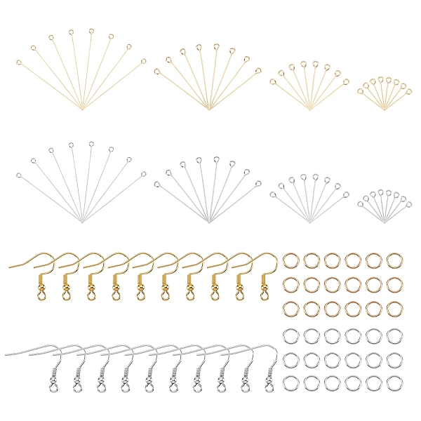 PandaHall UNICRAFTALE About 60 Sets 2 Colors DIY Earring Making Finding Kits 304 Stainless Steel Earring Hooks with Eye Pins and Open Jump...
PandaHall UNICRAFTALE About 60 Sets 2 Colors DIY Earring Making Finding Kits 304 Stainless Steel Earring Hooks with Eye Pins and Open Jump...