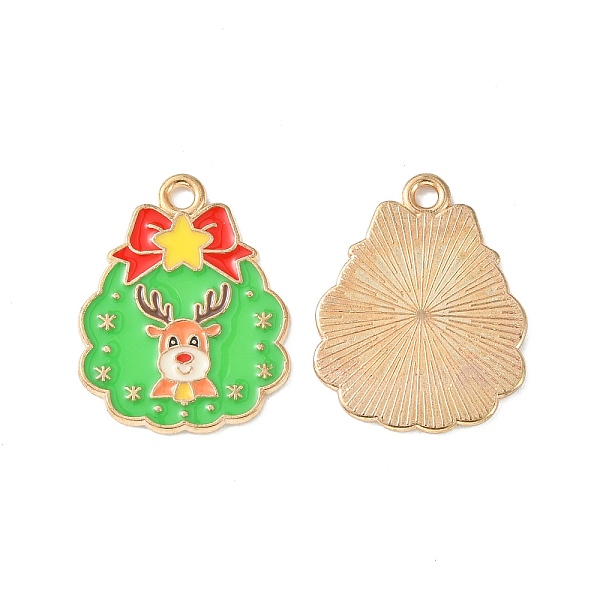 PandaHall Christmas Alloy Enamel Pendants, Golden, Deer Charm, Lime Green, 23x18x1mm, Hole: 1.8mm Alloy+Enamel Deer
PandaHall Christmas Alloy Enamel Pendants, Golden, Deer Charm, Lime Green, 23x18x1mm, Hole: 1.8mm Alloy+Enamel Deer