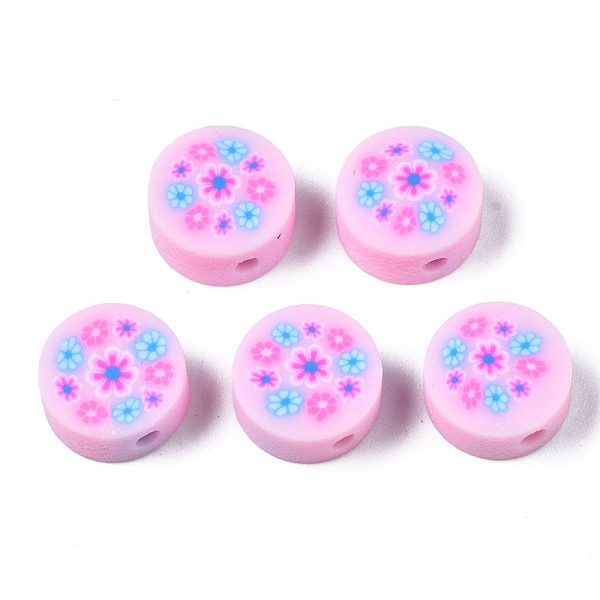 PandaHall Handmade Polymer Clay Beads, for DIY Jewelry Crafts Supplies, Flat Round with Flower, Pearl Pink, 9.5~10x4.5mm, Hole: 1.8mm...
PandaHall Handmade Polymer Clay Beads, for DIY Jewelry Crafts Supplies, Flat Round with Flower, Pearl Pink, 9.5~10x4.5mm, Hole: 1.8mm...