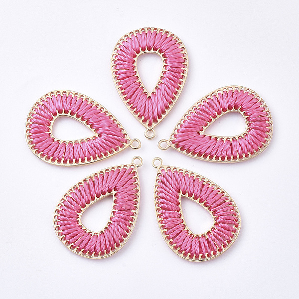 PandaHall Polyester Thread Woven Pendants, with Golden Plated Alloy Findings, Long-Lasting Plated, Teardrop, Hot Pink, 42x28x2.5mm, Hole...
PandaHall Polyester Thread Woven Pendants, with Golden Plated Alloy Findings, Long-Lasting Plated, Teardrop, Hot Pink, 42x28x2.5mm, Hole...