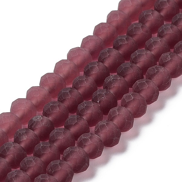 PandaHall Transparent Glass Beads Strands, Faceted, Frosted, Rondelle, Indian Red, 4mm, Hole: 1mm, about 113~115pcs/strand, 41~42cm Glass...
PandaHall Transparent Glass Beads Strands, Faceted, Frosted, Rondelle, Indian Red, 4mm, Hole: 1mm, about 113~115pcs/strand, 41~42cm Glass...
