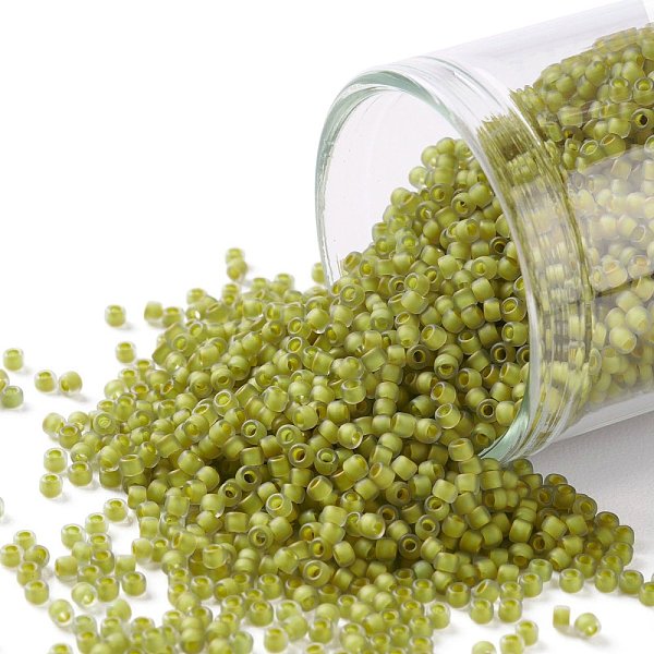 PandaHall TOHO Round Seed Beads, Japanese Seed Beads, (246FM) Yellow Lined Light Olive Rainbow Matte, 15/0, 1.5mm, Hole: 0.7mm, about..., Green
PandaHall TOHO Round Seed Beads, Japanese Seed Beads, (246FM) Yellow Lined Light Olive Rainbow Matte, 15/0, 1.5mm, Hole: 0.7mm, about..., Green