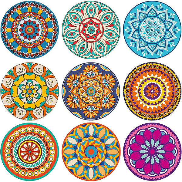 PandaHall BENECREAT 9 Pieces Mandala Wood Drink Coasters, 4" Flat Round Wood Printed Coasters Wood Cup Mats Set for Wooden Table, Home and..., Multicolor
PandaHall BENECREAT 9 Pieces Mandala Wood Drink Coasters, 4" Flat Round Wood Printed Coasters Wood Cup Mats Set for Wooden Table, Home and..., Multicolor