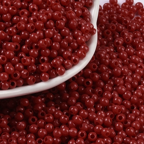 PandaHall Opaque Acrylic Beads, Round, Dark Red, 3x2.5mm, Hole: 1.2mm, about 48000pcs/500g Acrylic Round
PandaHall Opaque Acrylic Beads, Round, Dark Red, 3x2.5mm, Hole: 1.2mm, about 48000pcs/500g Acrylic Round