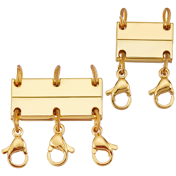 PandaHall BENECREAT 2 Styles Magnetic Layered Necklace Clasps, 2 and 3 Strands Stackable Bracelet Detangler for Necklace Bracelet Jewelry...
PandaHall BENECREAT 2 Styles Magnetic Layered Necklace Clasps, 2 and 3 Strands Stackable Bracelet Detangler for Necklace Bracelet Jewelry...