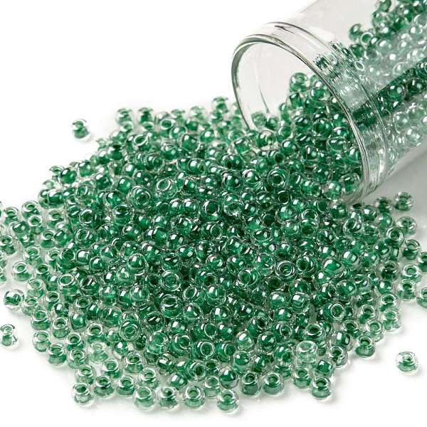 PandaHall TOHO Round Seed Beads, Japanese Seed Beads, (343) Crystal Lined Jade, 8/0, 3mm, Hole: 1mm, about 222pcs/bottle, 10g/bottle Glass..., Green
PandaHall TOHO Round Seed Beads, Japanese Seed Beads, (343) Crystal Lined Jade, 8/0, 3mm, Hole: 1mm, about 222pcs/bottle, 10g/bottle Glass..., Green