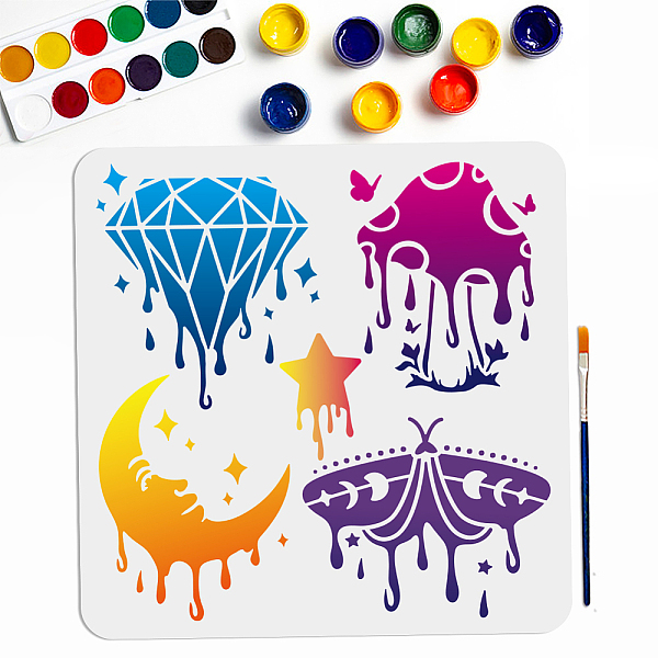 PandaHall MAYJOYDIY US 1Pc Melting Theme PET Hollow Out Drawing Painting Stencils, with 1Pc Art Paint Brushes, for DIY Scrapbook, Photo...
PandaHall MAYJOYDIY US 1Pc Melting Theme PET Hollow Out Drawing Painting Stencils, with 1Pc Art Paint Brushes, for DIY Scrapbook, Photo...