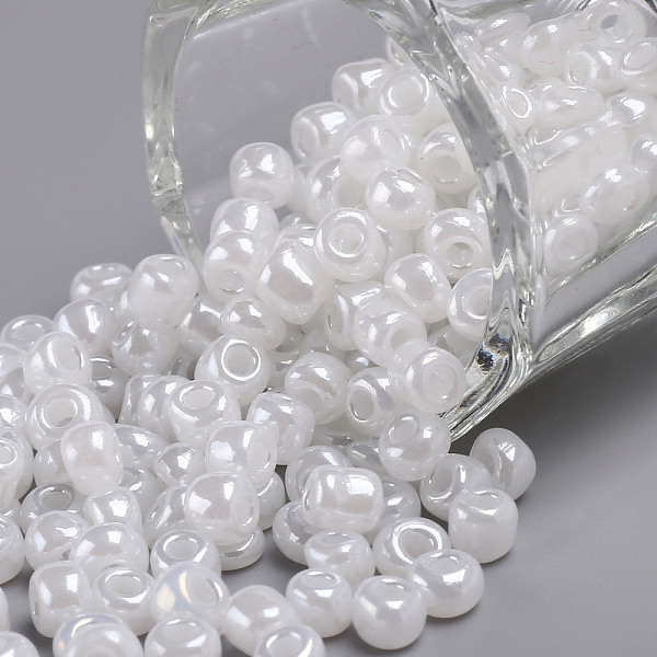 PandaHall Glass Seed Beads, Ceylon, Round, White, 4mm, Hole: 1.5mm, about 4500pcs/pound Glass White
PandaHall Glass Seed Beads, Ceylon, Round, White, 4mm, Hole: 1.5mm, about 4500pcs/pound Glass White