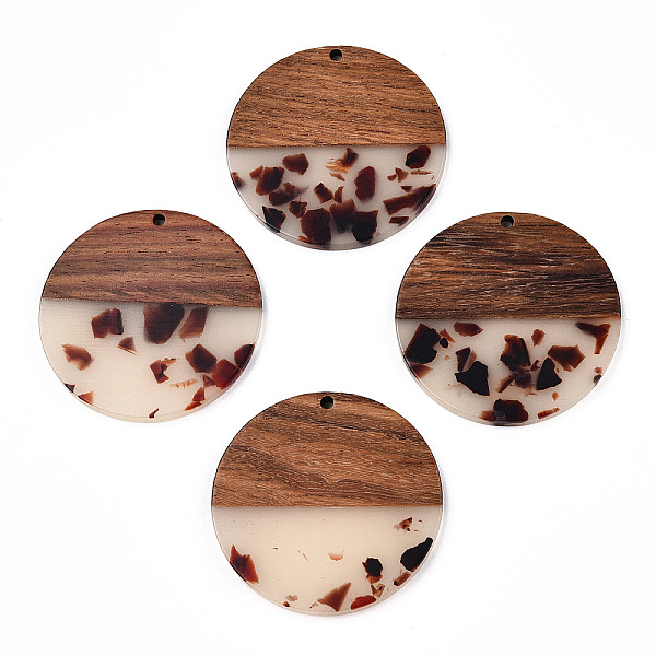 PandaHall Transparent Resin & Walnut Wood Pendants, Flat Round Charms, Old Lace, 38.5x3mm, Hole: 2mm Resin+Wood Flat Round
PandaHall Transparent Resin & Walnut Wood Pendants, Flat Round Charms, Old Lace, 38.5x3mm, Hole: 2mm Resin+Wood Flat Round