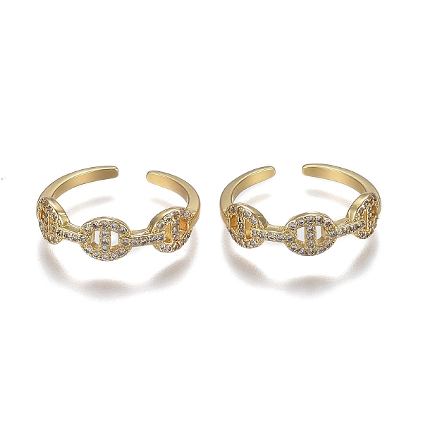 PandaHall Adjustable Brass Micro Pave Clear Cubic Zirconia Cuff Rings, Open Rings, Long-Lasting Plated, Oval, Real 18K Gold Plated, 2~5.5mm...
PandaHall Adjustable Brass Micro Pave Clear Cubic Zirconia Cuff Rings, Open Rings, Long-Lasting Plated, Oval, Real 18K Gold Plated, 2~5.5mm...
