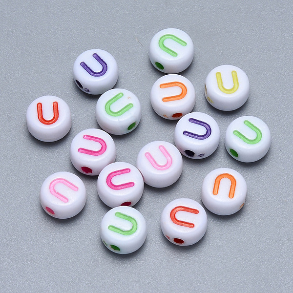 PandaHall Craft Acrylic Horizontal Hole Letter Beads, Flat Round, Mixed Color, Letter.U, 7x3.5~4mm, Hole: 1.5mm, about 3600pcs/500g Acrylic..., Multicolor
PandaHall Craft Acrylic Horizontal Hole Letter Beads, Flat Round, Mixed Color, Letter.U, 7x3.5~4mm, Hole: 1.5mm, about 3600pcs/500g Acrylic..., Multicolor