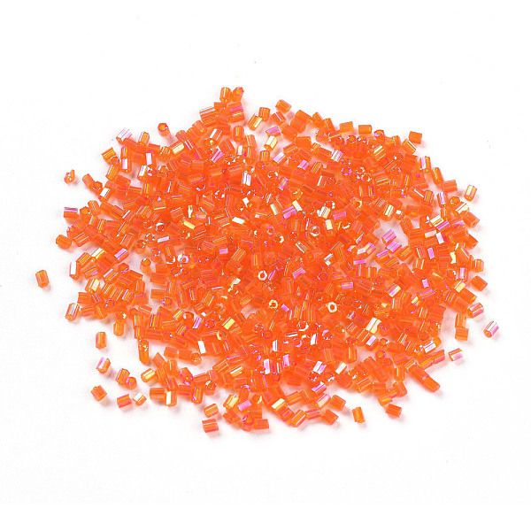 PandaHall 11/0 Two Cut Round Hole Glass Seed Beads, Hexagon, Transparent Colours Rainbow Plated, Orange, 2~2.5x2mm, Hole: 0.8mm, about...
PandaHall 11/0 Two Cut Round Hole Glass Seed Beads, Hexagon, Transparent Colours Rainbow Plated, Orange, 2~2.5x2mm, Hole: 0.8mm, about...