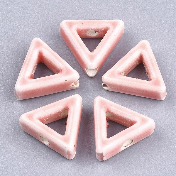PandaHall Handmade Porcelain Bead Frames, Bright Glazed Porcelain, Triangle, Salmon, 13.5x15x5.5mm, Hole: 2mm Porcelain Triangle Red
PandaHall Handmade Porcelain Bead Frames, Bright Glazed Porcelain, Triangle, Salmon, 13.5x15x5.5mm, Hole: 2mm Porcelain Triangle Red