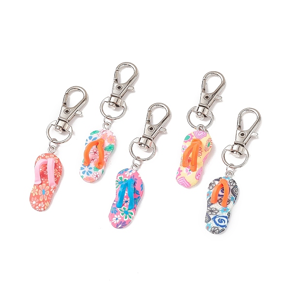 PandaHall Handmade Polymer Clay Pendants Decoration, with Alloy Swivel Lobster Claw Clasp, Flip Flops, Mixed Color, 62.5mm Polymer Clay..., Multicolor
PandaHall Handmade Polymer Clay Pendants Decoration, with Alloy Swivel Lobster Claw Clasp, Flip Flops, Mixed Color, 62.5mm Polymer Clay..., Multicolor