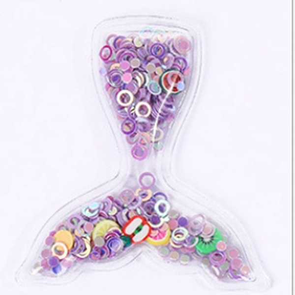 PandaHall PVC and Paillette Decoration, DIY Craft Decoration, Fishtail, Lilac, 48x52mm Plastic Fish Purple
PandaHall PVC and Paillette Decoration, DIY Craft Decoration, Fishtail, Lilac, 48x52mm Plastic Fish Purple