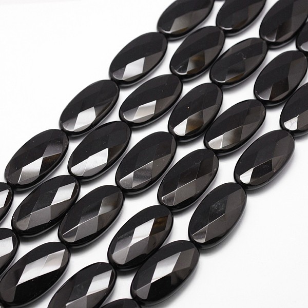 PandaHall Natural Black Onyx Beads Strands, Grade A, Dyed & Heated, Faceted, Oval, 40x20x8.5mm, Hole: 1mm, about 10pcs/strand, 15.16...
PandaHall Natural Black Onyx Beads Strands, Grade A, Dyed & Heated, Faceted, Oval, 40x20x8.5mm, Hole: 1mm, about 10pcs/strand, 15.16...