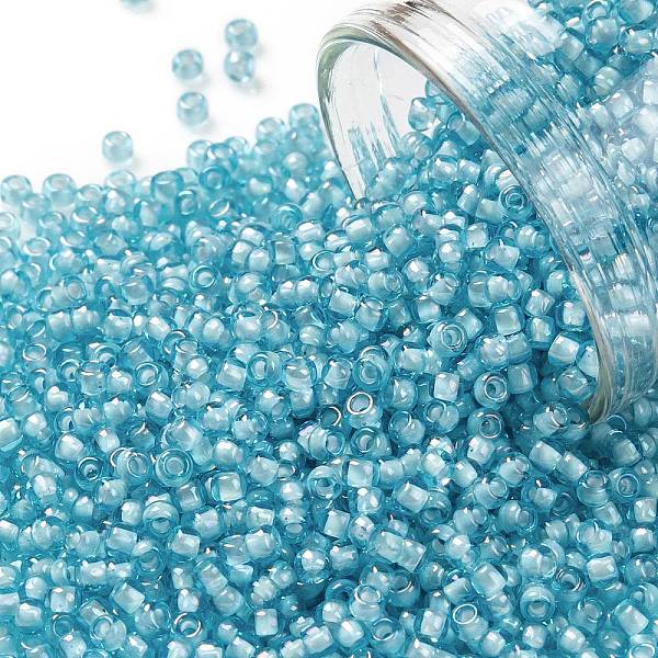 PandaHall TOHO Round Seed Beads, Japanese Seed Beads, (930) Inside Color Light Aqua/White Lined, 11/0, 2.2mm, Hole: 0.8mm, about 1103pcs/10g...
PandaHall TOHO Round Seed Beads, Japanese Seed Beads, (930) Inside Color Light Aqua/White Lined, 11/0, 2.2mm, Hole: 0.8mm, about 1103pcs/10g...