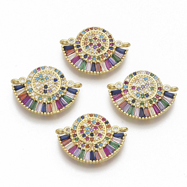 PandaHall Brass Micro Pave Cubic Zirconia Links connectors, Fan Shape, Colorful, Golden, 15x20.5x2.5mm, Hole: 1.2mm Brass+Cubic Zirconia Fan
PandaHall Brass Micro Pave Cubic Zirconia Links connectors, Fan Shape, Colorful, Golden, 15x20.5x2.5mm, Hole: 1.2mm Brass+Cubic Zirconia Fan