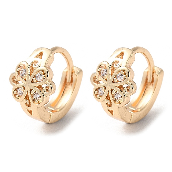 PandaHall Rack Plating Brass Micro Pave Cubic Zirconia Hoop Earrings, Flower, Light Gold, 10x7mm Cubic Zirconia Flower Clear
PandaHall Rack Plating Brass Micro Pave Cubic Zirconia Hoop Earrings, Flower, Light Gold, 10x7mm Cubic Zirconia Flower Clear