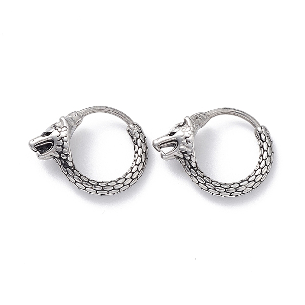PandaHall 304 Stainless Steel Wolf Hoop Earrings for Men Women, Antique Silver, 15x18.5x5.5mm, Pin: 1mm 304 Stainless Steel Wolf
PandaHall 304 Stainless Steel Wolf Hoop Earrings for Men Women, Antique Silver, 15x18.5x5.5mm, Pin: 1mm 304 Stainless Steel Wolf