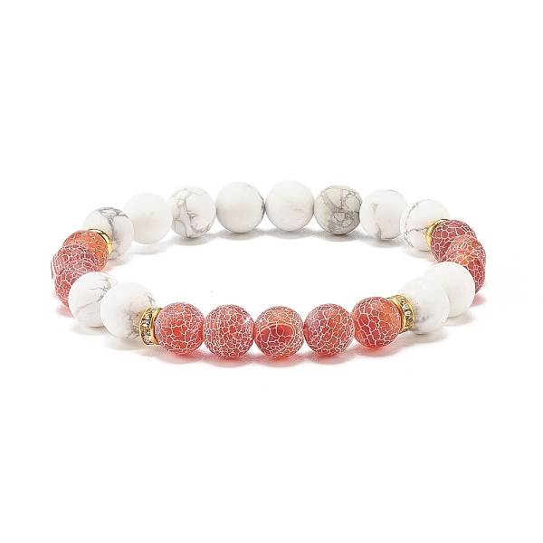 PandaHall Natural Weathered Agate & Howlite Round Beaded Stretch Bracelet, Gemstone Jewelry for Women, Indian Red, Inner Diameter: 2-1/4...
PandaHall Natural Weathered Agate & Howlite Round Beaded Stretch Bracelet, Gemstone Jewelry for Women, Indian Red, Inner Diameter: 2-1/4...