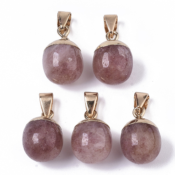PandaHall Top Golden Plated Natural Strawberry Quartz Pendants, with Iron Snap on Bails & Loop, Barrel, 17~19x11.5~12.5mm, Hole: 4x6mm...
PandaHall Top Golden Plated Natural Strawberry Quartz Pendants, with Iron Snap on Bails & Loop, Barrel, 17~19x11.5~12.5mm, Hole: 4x6mm...