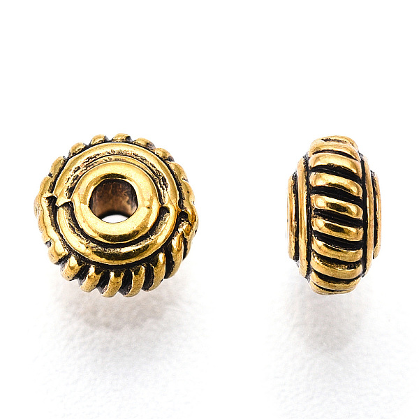 PandaHall Tibetan Style Spacer Beads, Antique Golden, Cadmium Free & Lead Free & Nickel Free, 5x3mm, Hole:1.5mm Alloy Rondelle
PandaHall Tibetan Style Spacer Beads, Antique Golden, Cadmium Free & Lead Free & Nickel Free, 5x3mm, Hole:1.5mm Alloy Rondelle
