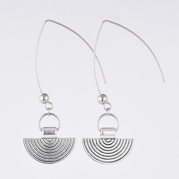 PandaHall Dangle Earrings, with Tibetan Style Alloy Pendants and 304 Stainless Steel Earring Hooks, Fan Shape, Antique Silver & Stainless...
PandaHall Dangle Earrings, with Tibetan Style Alloy Pendants and 304 Stainless Steel Earring Hooks, Fan Shape, Antique Silver & Stainless...