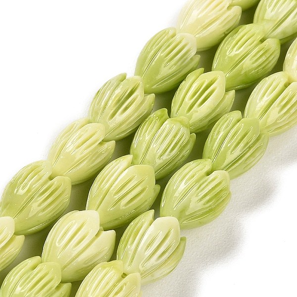 PandaHall Synthetic Coral Dyed Beads Strands, Magnolia Flower, Yellow Green, 10~10.5x8mm, Hole: 1mm, about 25pcs/strand, 9.84''(25cm)...
PandaHall Synthetic Coral Dyed Beads Strands, Magnolia Flower, Yellow Green, 10~10.5x8mm, Hole: 1mm, about 25pcs/strand, 9.84''(25cm)...