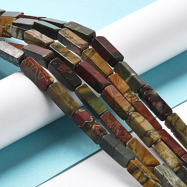 PandaHall Natural Polychrome Jasper/Picasso Stone/Picasso Jasper Beads Strands, Cuboid, 13~13.5x4~4.5x4~4.5mm, Hole: 1mm, about 30pcs/strand...
PandaHall Natural Polychrome Jasper/Picasso Stone/Picasso Jasper Beads Strands, Cuboid, 13~13.5x4~4.5x4~4.5mm, Hole: 1mm, about 30pcs/strand...
