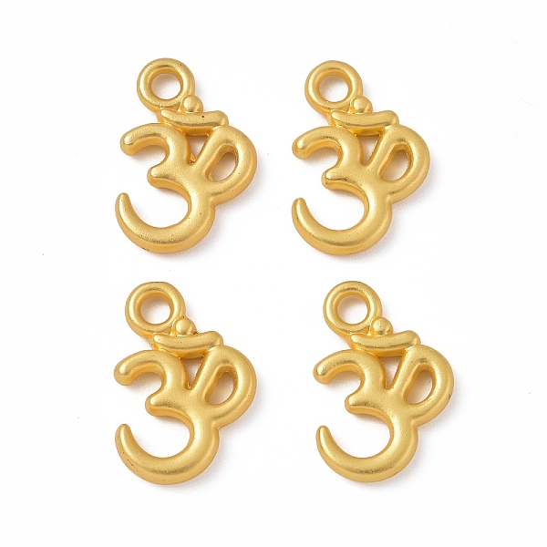 PandaHall Rack Plating Alloy Pendants, Cadmium Free & Lead Free & Nickle Free, Om Symbol Charms, Matte Gold Color, 15.5x10.5x2mm, Hole: 2mm...
PandaHall Rack Plating Alloy Pendants, Cadmium Free & Lead Free & Nickle Free, Om Symbol Charms, Matte Gold Color, 15.5x10.5x2mm, Hole: 2mm...