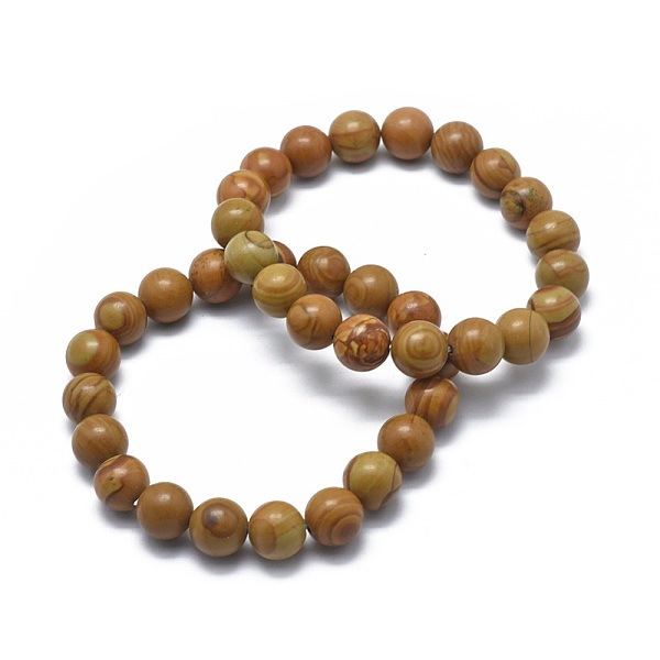 PandaHall Natural Wood Lace Stone Bead Stretch Bracelets, Round, 2-1/8 inch~2-3/8 inch(5.5~6cm), Bead: 8mm Wood Lace Stone
PandaHall Natural Wood Lace Stone Bead Stretch Bracelets, Round, 2-1/8 inch~2-3/8 inch(5.5~6cm), Bead: 8mm Wood Lace Stone