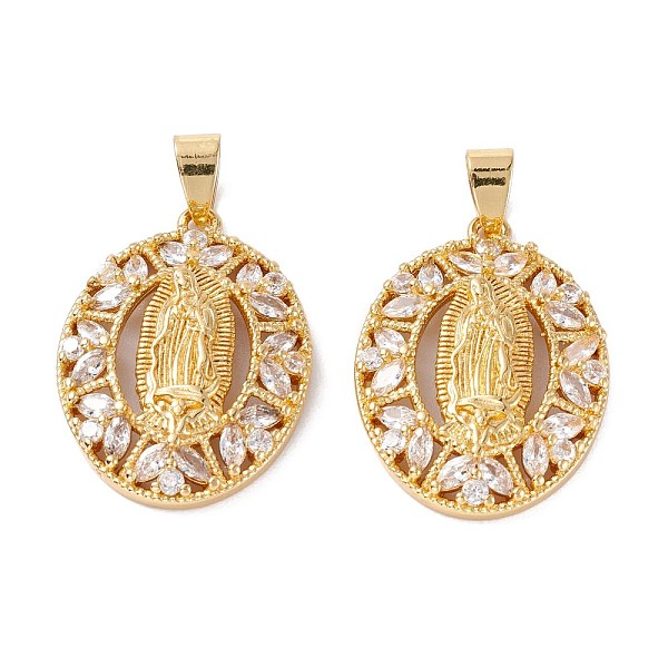 PandaHall Brass Micro Pave Clear Cubic Zirconia Pendants, Long-Lasting Plated, Oval with Catholic, Real 18K Gold Plated, 28x20x5mm, Hole...
PandaHall Brass Micro Pave Clear Cubic Zirconia Pendants, Long-Lasting Plated, Oval with Catholic, Real 18K Gold Plated, 28x20x5mm, Hole...