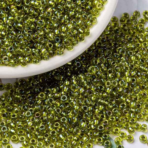 PandaHall MIYUKI Round Rocailles Beads, Japanese Seed Beads, (RR3530) Fancy Lined Olive, 8/0, 3mm, Hole: 1mm, about 422~455pcs/bottle..., Green
PandaHall MIYUKI Round Rocailles Beads, Japanese Seed Beads, (RR3530) Fancy Lined Olive, 8/0, 3mm, Hole: 1mm, about 422~455pcs/bottle..., Green