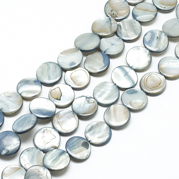 PandaHall Natural Shell Beads Strands, Dyed, Flat Round, Cadet Blue, about 14mm in diameter, 3mm thick, hole: 1~1.2mm, 28pcs/strand, 16 inch...
PandaHall Natural Shell Beads Strands, Dyed, Flat Round, Cadet Blue, about 14mm in diameter, 3mm thick, hole: 1~1.2mm, 28pcs/strand, 16 inch...
