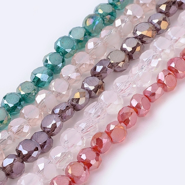 PandaHall Faceted Flat Round AB Color Plated Frosted Crystal Glass Beads Strands, Mixed Color, 4x3mm, Hole: 1mm, about 99pcs/strand, 13.9..., Multicolor
PandaHall Faceted Flat Round AB Color Plated Frosted Crystal Glass Beads Strands, Mixed Color, 4x3mm, Hole: 1mm, about 99pcs/strand, 13.9..., Multicolor