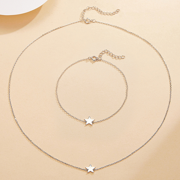 PandaHall Star 925 Sterling Silver Pendant Necklace & Link Bracelet, Jewelry Set, Silver Sterling Silver Star
PandaHall Star 925 Sterling Silver Pendant Necklace & Link Bracelet, Jewelry Set, Silver Sterling Silver Star