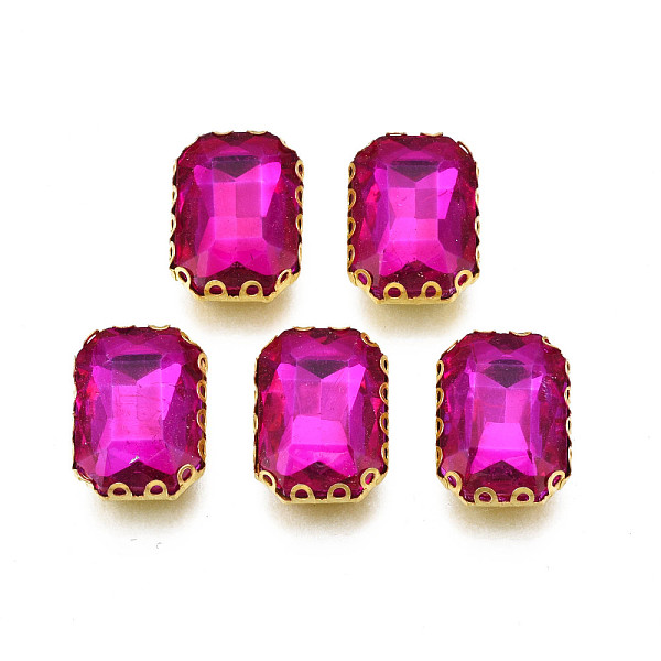PandaHall Sew on Rhinestone, Transparent Glass Rhinestones, with Iron Prong Settings, Faceted, Rectangle, Fuchsia, 15x11x5.5mm, Hole: 1mm..., Pink
PandaHall Sew on Rhinestone, Transparent Glass Rhinestones, with Iron Prong Settings, Faceted, Rectangle, Fuchsia, 15x11x5.5mm, Hole: 1mm..., Pink