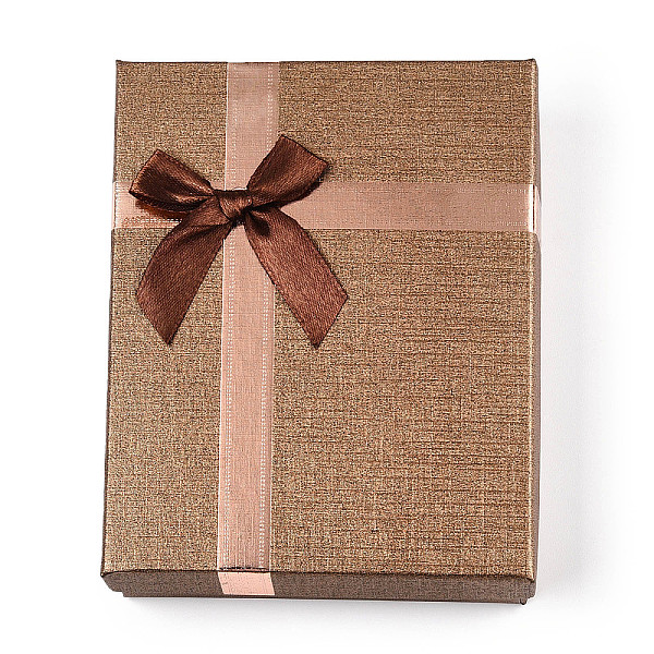 PandaHall Cardboard Jewelry Necklace Boxes, with Black Sponge, for Jewelry Gift Packaging, Rectangle with Bowknot, Camel, 13x10x3.1cm..., Brown
PandaHall Cardboard Jewelry Necklace Boxes, with Black Sponge, for Jewelry Gift Packaging, Rectangle with Bowknot, Camel, 13x10x3.1cm..., Brown