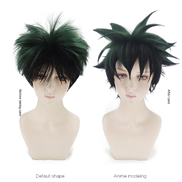 PandaHall Short Green & Black Anime Cosplay Wigs, Synthetic Hero Wavy Wigs for Makeup Costume, with Bang, 6 inch(15cm) High Temperature...
PandaHall Short Green & Black Anime Cosplay Wigs, Synthetic Hero Wavy Wigs for Makeup Costume, with Bang, 6 inch(15cm) High Temperature...