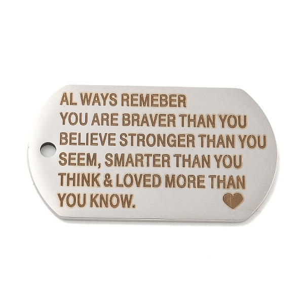 PandaHall 201 Stainless Steel Pendants, Message Charms, Oval with Word Charms, Stainless Steel Color, 49x28x2mm, Hole: 3mm 201 Stainless...
PandaHall 201 Stainless Steel Pendants, Message Charms, Oval with Word Charms, Stainless Steel Color, 49x28x2mm, Hole: 3mm 201 Stainless...