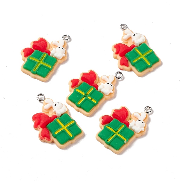 PandaHall Christmas Theme Opaque Resin Pendants, with Platinum Tone Iron Findings, Gift Box, Lime Green, 29x20x5mm, Hole: 2mm Iron+Resin Box
PandaHall Christmas Theme Opaque Resin Pendants, with Platinum Tone Iron Findings, Gift Box, Lime Green, 29x20x5mm, Hole: 2mm Iron+Resin Box