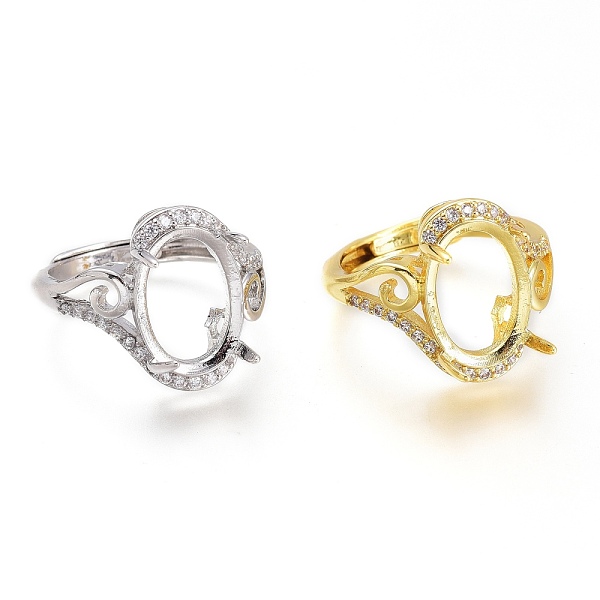 PandaHall Adjustable Brass Micro Pave Clear Cubic Zirconia Finger Ring Components, 4 Claw Prong Ring Settings, Long-Lasting Plated, Oval...
PandaHall Adjustable Brass Micro Pave Clear Cubic Zirconia Finger Ring Components, 4 Claw Prong Ring Settings, Long-Lasting Plated, Oval...