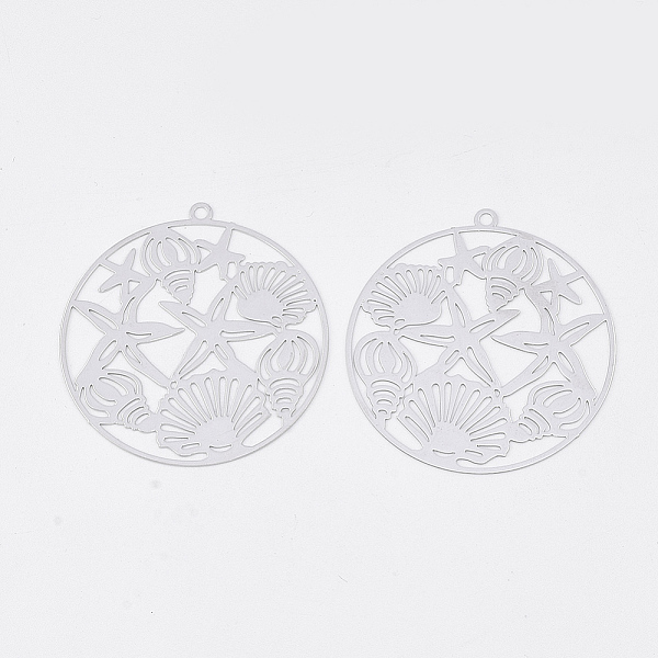 PandaHall Brass Pendants, Etched Metal Embellishments, Long-Lasting Plated, Ocean Theme, Flat Round with Starfish/Sea Stars and Shell...
PandaHall Brass Pendants, Etched Metal Embellishments, Long-Lasting Plated, Ocean Theme, Flat Round with Starfish/Sea Stars and Shell...