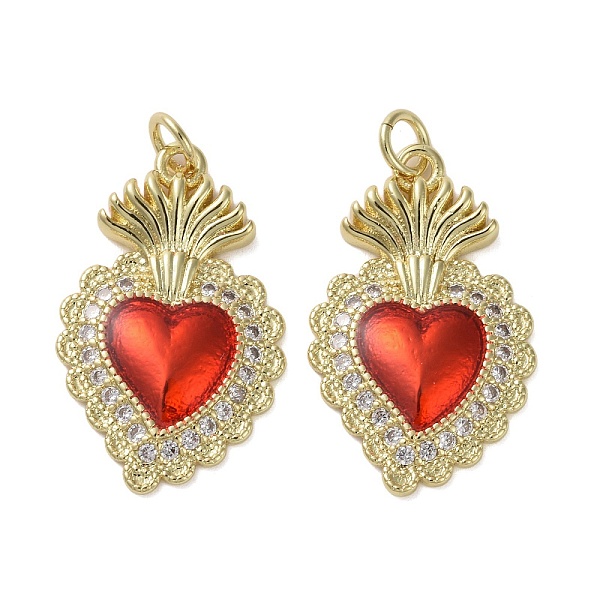 PandaHall Brass Micro Pave Clear Cubic Zirconia Pendants, with Enamel, Sacred Heart, Real 16K Gold Plated, 25.5x16x2.5mm Brass+Cubic...
PandaHall Brass Micro Pave Clear Cubic Zirconia Pendants, with Enamel, Sacred Heart, Real 16K Gold Plated, 25.5x16x2.5mm Brass+Cubic...