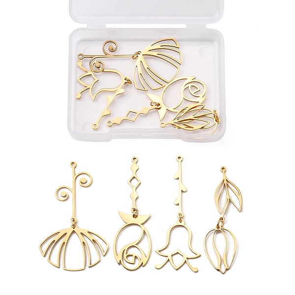 PandaHall Unicraftale 8Pcs 4 Style 201 Stainless Steel Pendants, Laser Cut, with Jump Rings, Flower, Golden, 2pcs/style 201 Stainless Steel...
PandaHall Unicraftale 8Pcs 4 Style 201 Stainless Steel Pendants, Laser Cut, with Jump Rings, Flower, Golden, 2pcs/style 201 Stainless Steel...